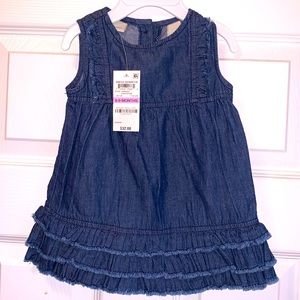 Infant 6-9m soft denim dress.